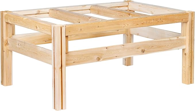 Greenes Fence Six Bucket Elevated Cedar Wood Garden Frame 43 in. x 28 in. x 20 in. - Made in USA with North American Cedar