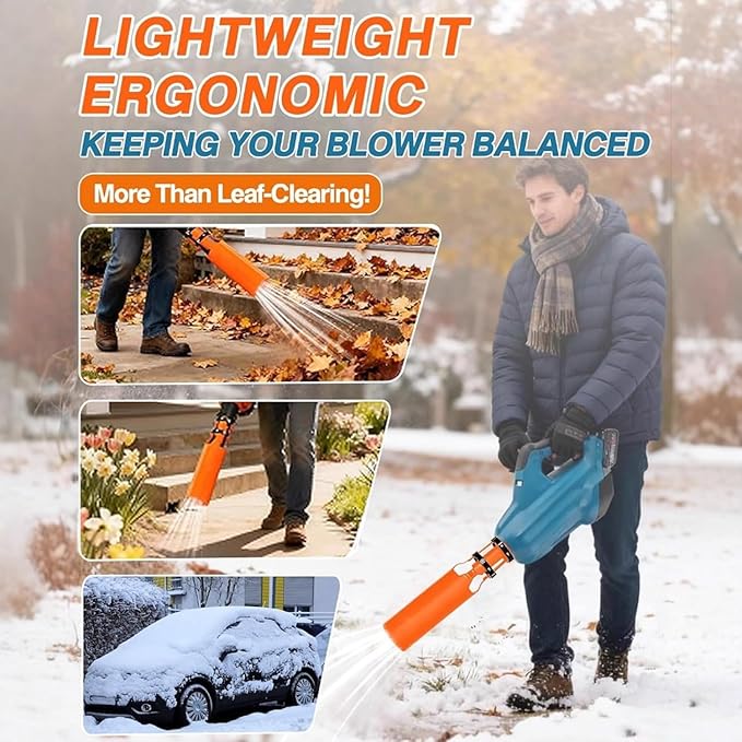 2 Pack Leaf Blower Air Booster Universal High-Speed Cyclone Nozzle Attachment for 2-4 Inch Blowers – for Lawn Patio Driveway Gutter Cleaning（Black）