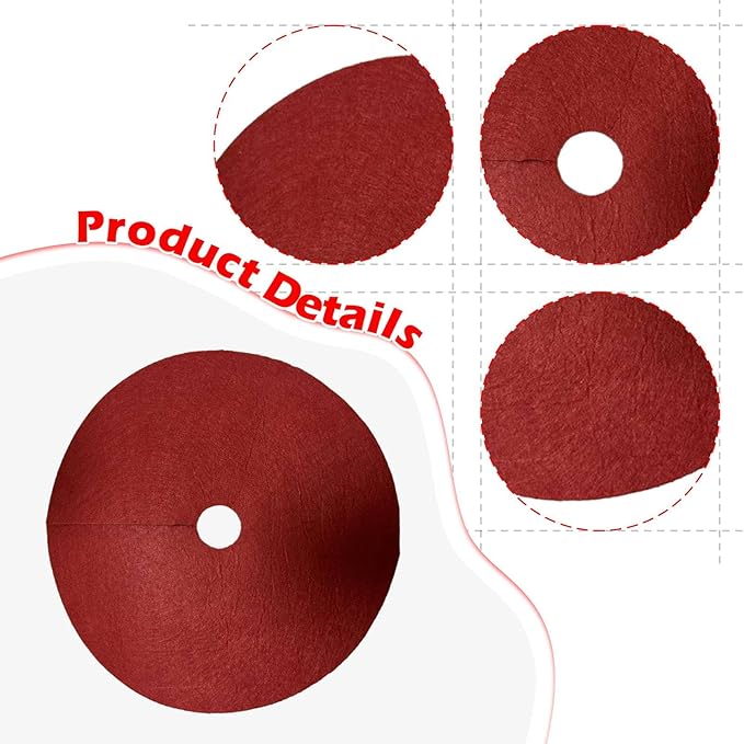 10 Pieces Tree Mulch Rings for Weed Control Fruit Tree Protector Thickened Plant Cover Growth Resistant Weed Barrier Fabric Red