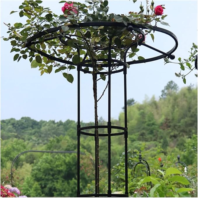 Obelisk Trellis Metal Umbrella Trellis Tower Frame Garden Trellis for Climbing and Potted Plants Outdoor Indoor(120cm)
