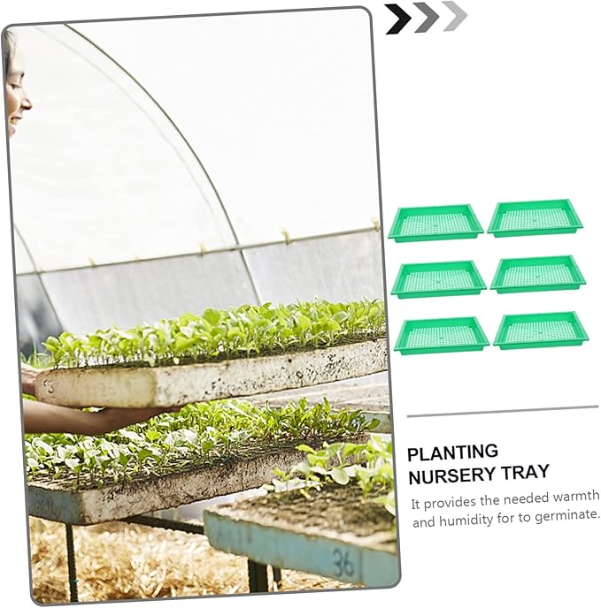 6pcs Miaopan Plant Growing Starter Multi-Hole Seed Germinating Tray Easy to Use and Transport for
