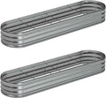 8x2x1ft(2 Pack) Galvanized Oval Raised Garden BedOutdoor Planter Box Metal Patio Kit Planting Bed for Vegetables Flowers HerbSilver