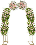 Metal Wedding Garden Arch Trellis: 8.53Ft Heavy Duty Backdrop Balloon Archway Decoration Stand with Sturdy Base Garden Arbor for Climbing Plant Outdoor &amp Indoor Party Ceremony Arches