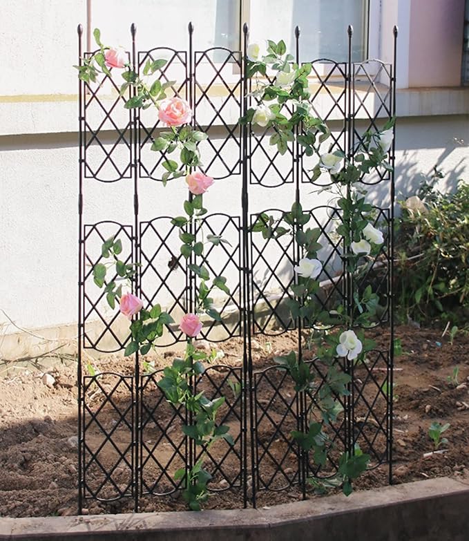 Garden Trellis for Climbing Plants Adjustable Plant Trellis Support Black Climbing Stand Rack for Vegetables Flowers Fruit (Size : 46.5x90cm/18.3x35.5in)