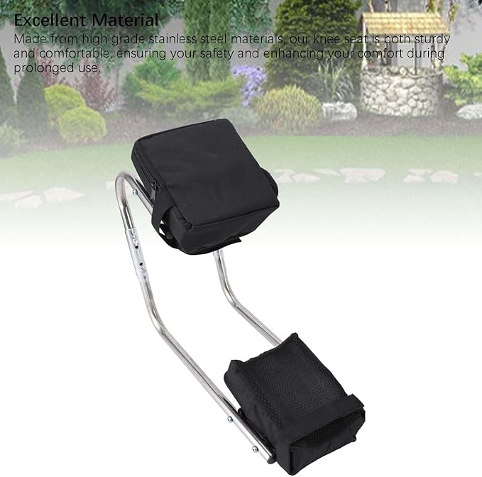 Knee Seat Gardening Tool Ergonomic Ankle Support Pad Stainless Steel Multifunctional Knee Seat Leg Brace for Gardening Farm Work