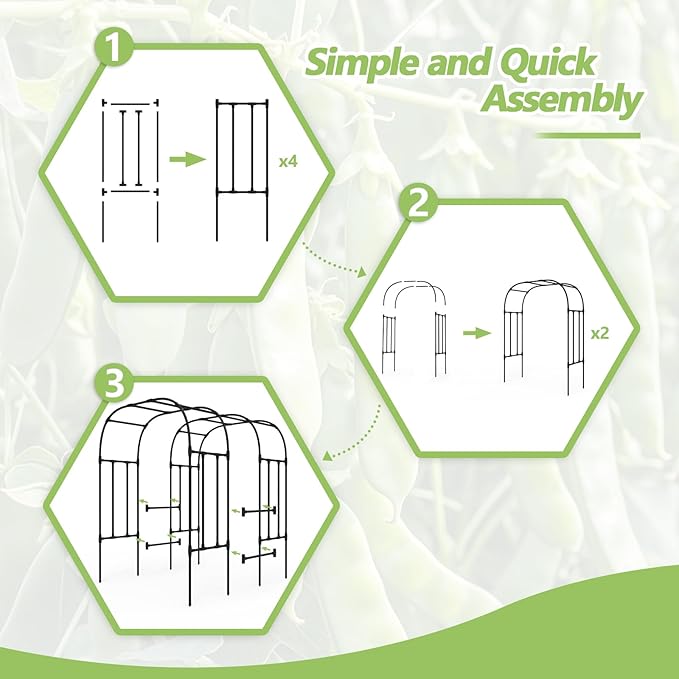 Trellis for Climbing Plants Outdoor - Size of The Grape Vine Trellis: 71 * 69 * 79 inch - Cucumber Trellis for Raised Bed Garden Trellis for Climbing Plants Cucumber Vegetable Tomato