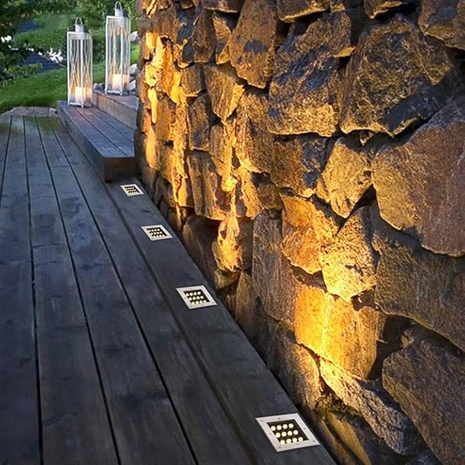 RGB Recessed Ground Spotlight - Waterproof IP66 Landscape Lights for Garden Driveway and Deck