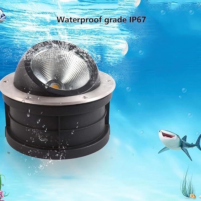 IP67 Waterproof LED Beam Spotlight Adjustable Ground Recessed Landscape Light Stainless Steel Outdoor Garden Lamp (Green 18W 24V) (Blue 18W 24V)