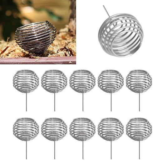 100pcs Fertilizer Baskets Stainless Steel Fertilizer Mesh Basket Bonsai Fertilizer Box Small Size Fertilizer Orchid Basket Fertilizer Mesh Basket for Home Garden Yard Farm