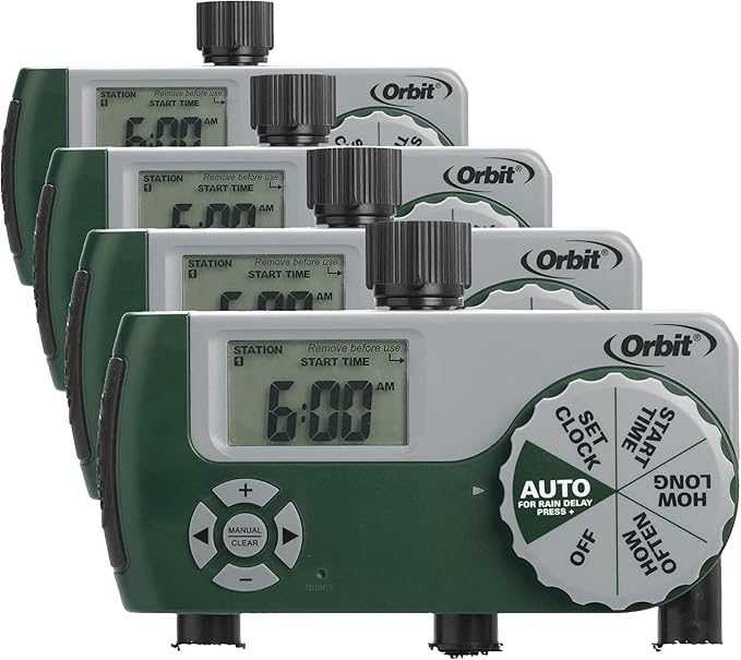 Orbit 56082 3-Outlet Programmable Digital Hose Watering Timer(Pack of 4)