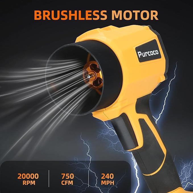 Cordless Leaf Blower Handheld Jet Dry Mini Blower with 2X 20V Batteries Lightweight for Car Patio Garden Lawn Leaves Debris
