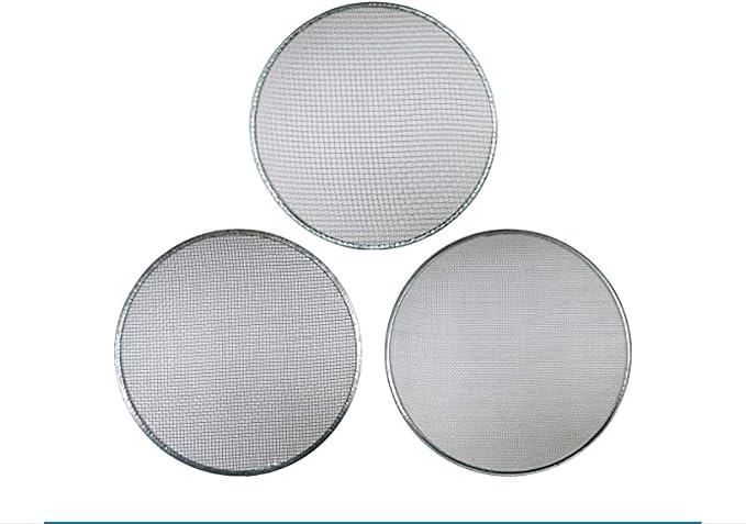 Stainless Bonsai Tool Soil Sieves Set with 3 Nets - 14.5x 14.5x 3 (X-1)