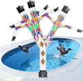 Pool Bird Deterrent Scarecrow Protector 7 ft Automatic Swinging and Make a Sound Keep Birds/Ducks/Heron/Pigeons/Goose/Woodpecker/Crow/Sparrow Away Widly Used for PoolBackyard Boats House Roofs