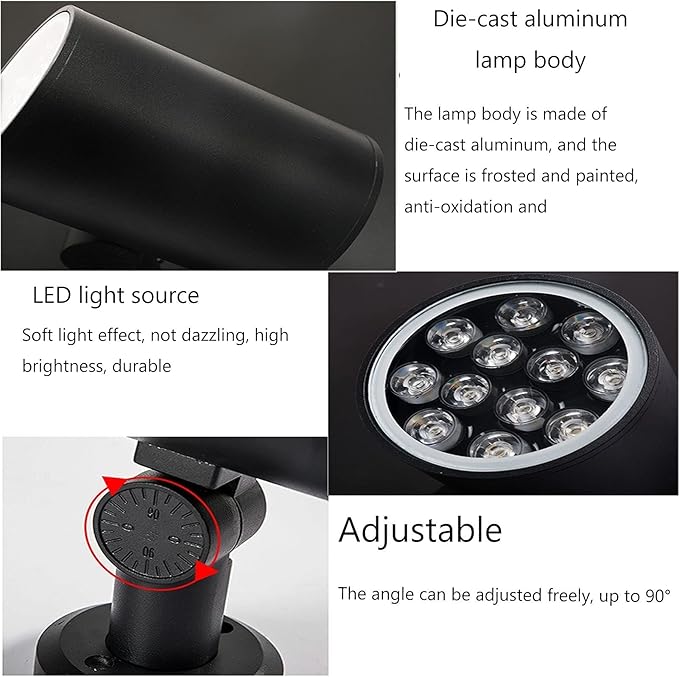 Led Landscape Lights Spotlights for Yard IP65 Waterproof Round 90 Degree Adjustable for Lawn and Garden Lighting