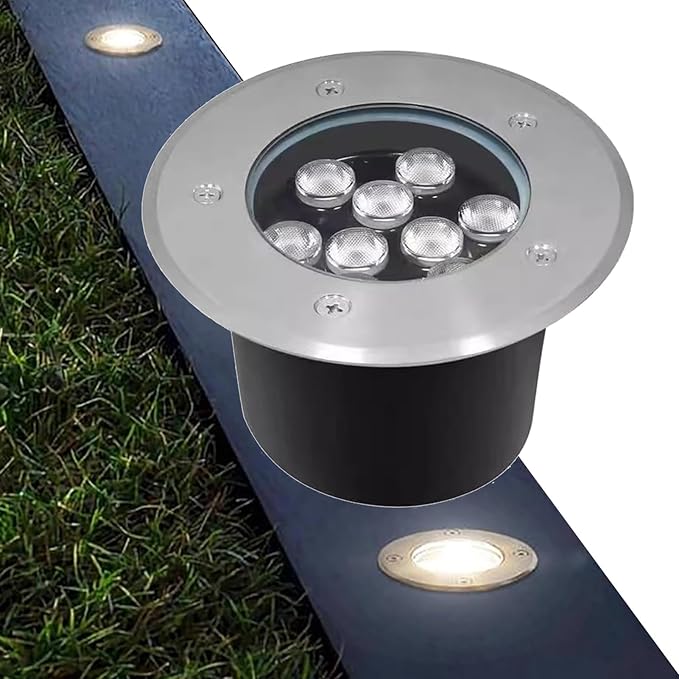 IP66 Waterproof LED Underground Light - 36W Recessed Ground Lighting for Gardens Patios Decks and Driveways (Blue AC85-265V)