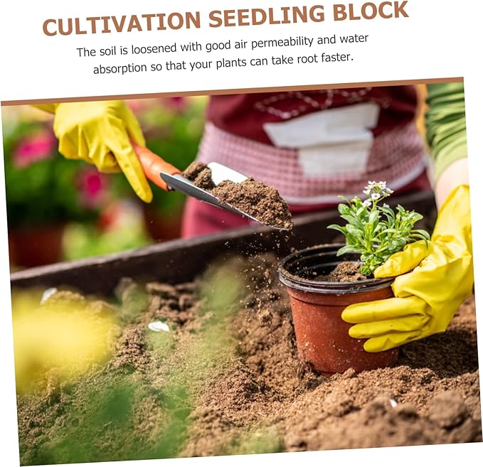 Cultivation Nutrient Soil Block 50pcs Gardening Supplies Compressed Peat Blocks Easy Transplanting