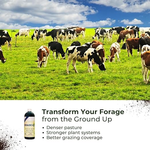 Graze Up Microbial Soil Amendment – Boosts Pasture &amp Forage Growth Improves Soil Health &amp Root Development – Made in USA
