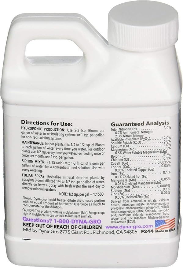 Dyna-Gro Blm-008 Bloom 3-12-6 Plant Food 11-Ounce (2-(Pack))