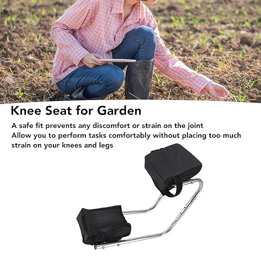 ANGGREK Labor Saving Knee Seat for Gardening Kneeling Bench with Stainless Steel Material Ankle Support and Knee Easy Planting and Weed Plucking Lightweight and Space Saving