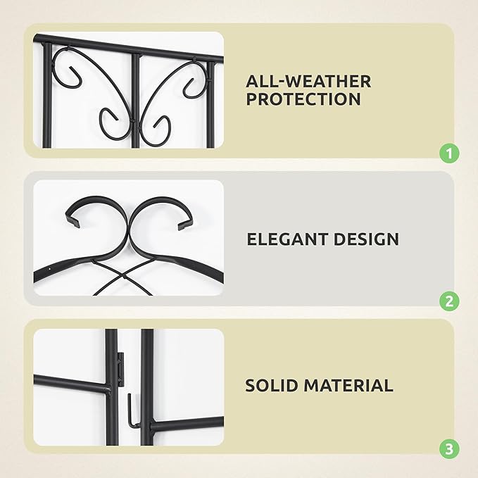 4 Pack 71x20in Garden Trellises Butterfly Black Metal Coated Rustproof Trellis for Climbing Plants Outdoor Roses Vegetables Vines Cucumbers