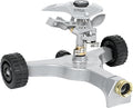 STYDDI Metal Pulsating Sprinkler on in-Series Metal Wheeled Base Adjustable Circular Water Sprinkler for Medium to Large Circular Lawn Yard Garden and Large Areas Coverage up to 6360 Sq. ft