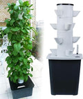 30 Pods Hydroponics Tower Garden Hydroponic Growing Aeroponics Growing Kit for Fruits and Vegetables with Hydrating Pump Adapter N