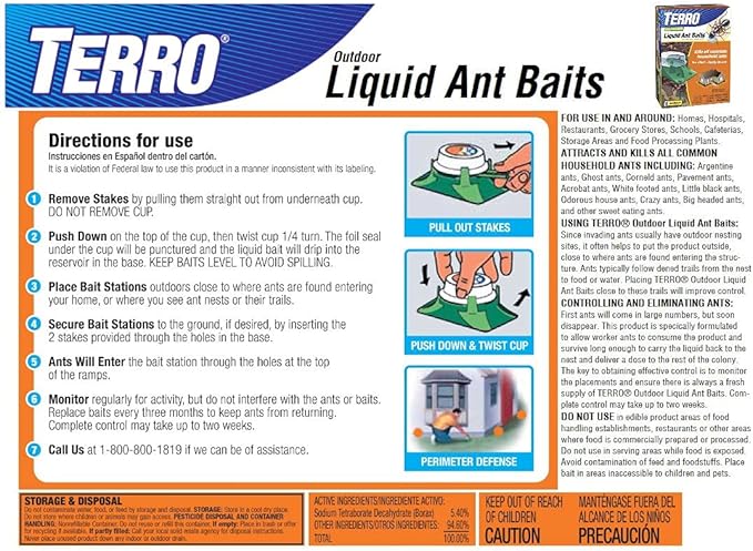 TERRO T1806SR 2-Pack Outdoor Liquid Ant Baits-12 Traps