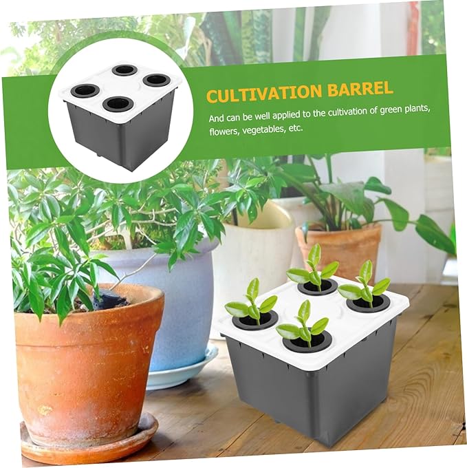 POPETPOP Soilless Culture Barrel for Hydroponics Versatile Planting Bucket for Vegetables Fruits Greenhouses for Home Gardening Balcony Projects