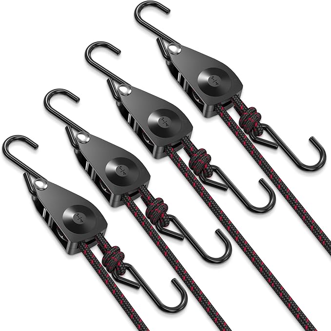 VIPARSPECTRA New XS1500 LED Grow Lights for Seed Starting Compatible with Samsung LM301H Diodes &amp MeanWell Driver Plus 1/4 Adjustable Rope Hangers [4 Pack 12FT 150 lbs/Pack] Ratchet Tie Down St