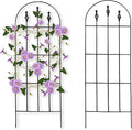 48 H x16 W TrellisBlack Garden Metal Vine Sturdy Trellises for Outdoor Climbing Plants Support Structures B (121cm) 2Pack