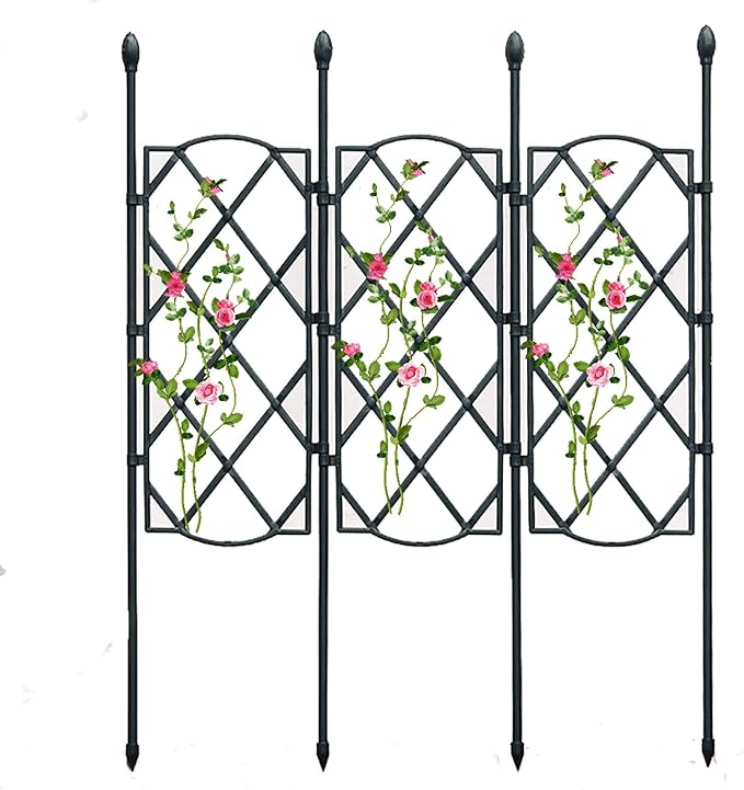 Garden Trellis for Climbing Plant Outdoor35in53in HighRustproof Plant Trellis SupportPlant Climbing Frame for Indoor Potted Plants Lattice Grid Panels for VinesVegetableFlower ( Size : 35.4in/9