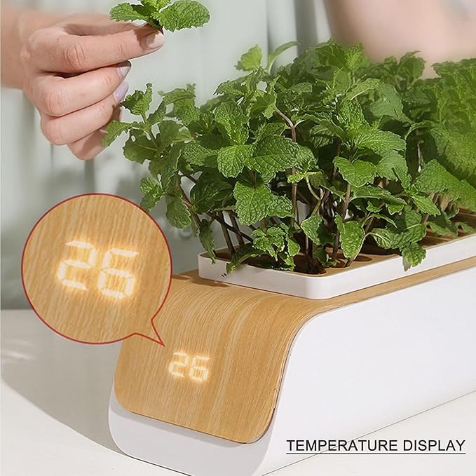 Indoor Hydroponics Growing System with LED Grow Light 9 Pods Adjustable Height Water Indicator Smart Garden Kit
