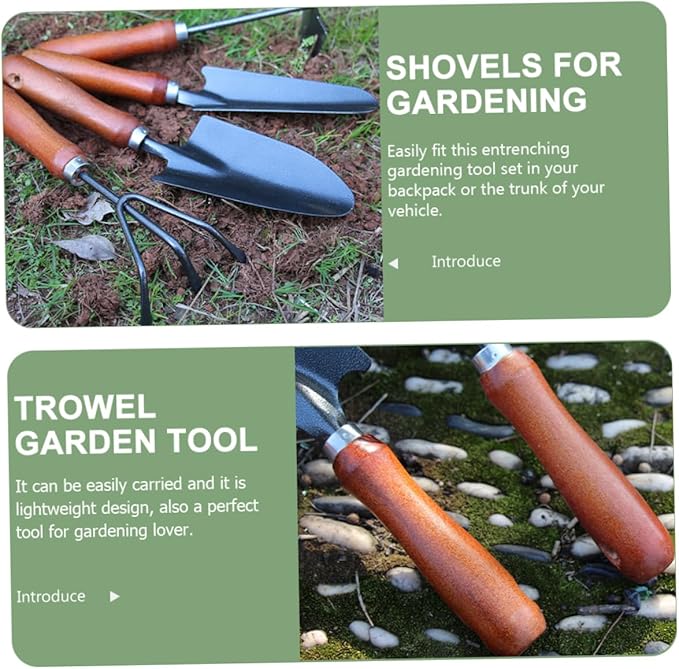 Garden Tools Set Gardening Tools and Supplies Trowel Shovel Rake Digging Weeding Gardeners