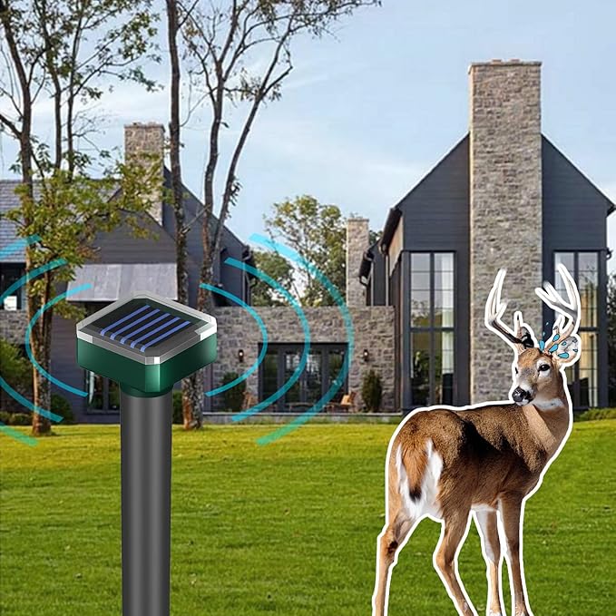 Effective Solar Deer Repellent Outdoor - Ultimate Deer Deterrent Devices for Your Yard Keep Deer Away with High-Tech Deer Repeller for YardDeer Repellent Devices Outdoor Pet Safe