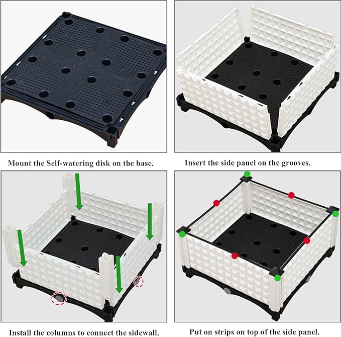 YSUEFIJO Raised Garden Bed for Vegetables Planter Box for Outdoor Plants Garden Planter Box Kit Elevated Garden Boxes Plant Pots for Vegetables Flower Herb Patio