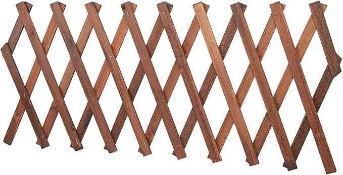 Alomejor Garden Trellis Adjustable Natural Wood Support for Climbing Plants Ideal for Roses and Cucumbers Up to 70.9in