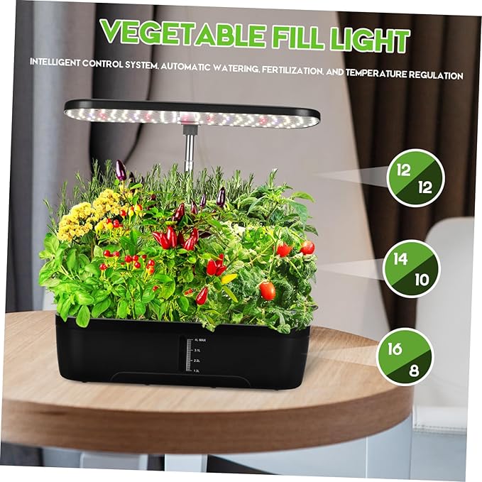 VICASKY Smart Planting Machine Hydroponics Growing System 12-Port Indoor Garden Kit Light Easy to Use