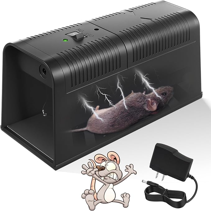 2026 Electric Mouse Trap Zapper Powerful Rat Traps Indoor for Homes with Anti-Escape DoorEffective &amp Reusable Humane Rodent Zapper Electric Shock Killer for HomeGarageKitchens(1pack)