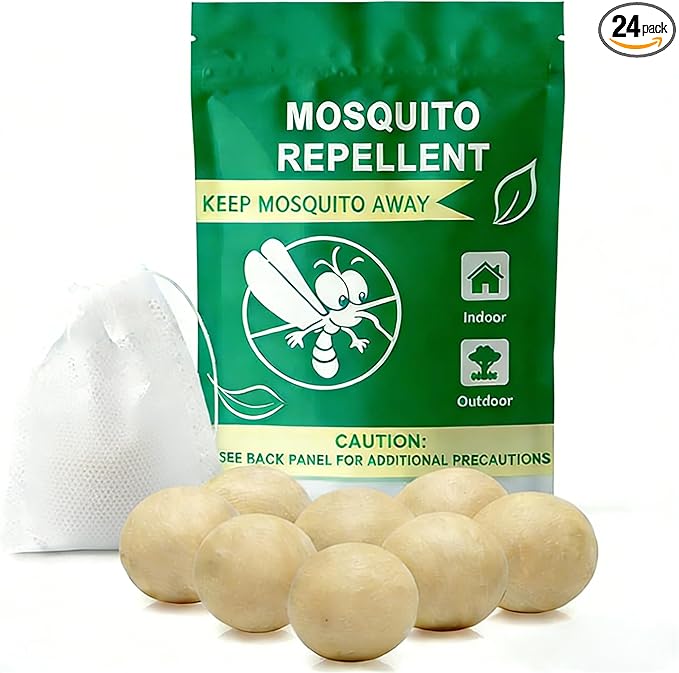 Natural Mosquito Repellent Outdoor Patio Pills Peppermint Oil 10 Pcs Natural Mosquito Repellant Balls Safe for Kids &amp Pets Bug Deterrent for Home &amp Patio Keep Mosquitoes Camping Travel Fis