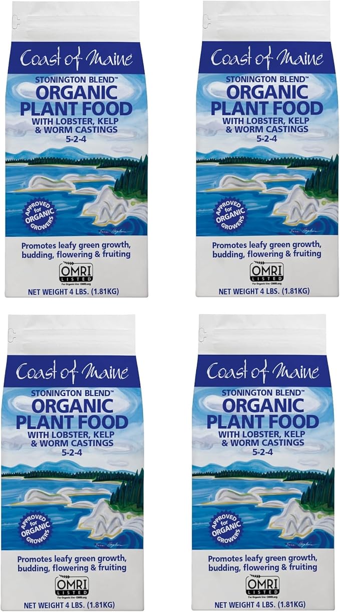 Coast of Maine (4lb) Stonington Blend Organic Plant Food with Lobster Kelp and Worm Castings - OMRI Listed