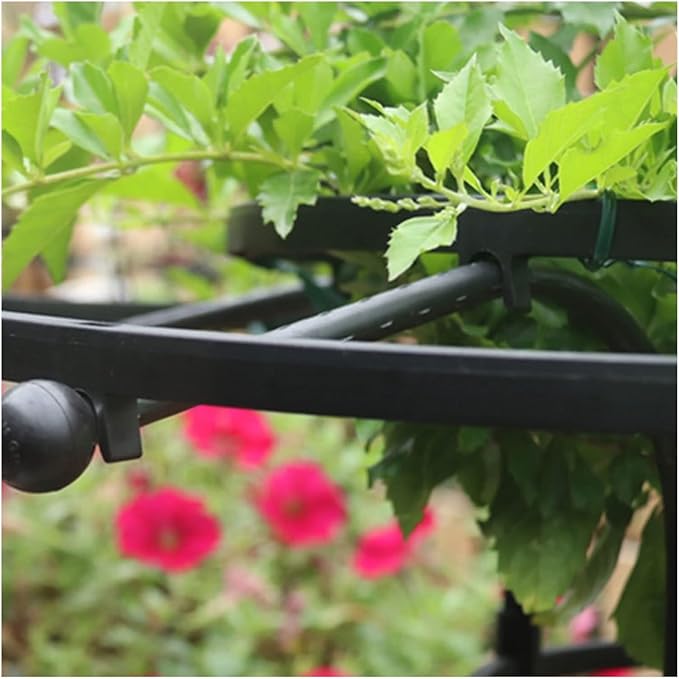 Obelisk Trellis Metal Umbrella Trellis Tower Frame Garden Trellis for Climbing and Potted Plants Outdoor Indoor(90cm) Black
