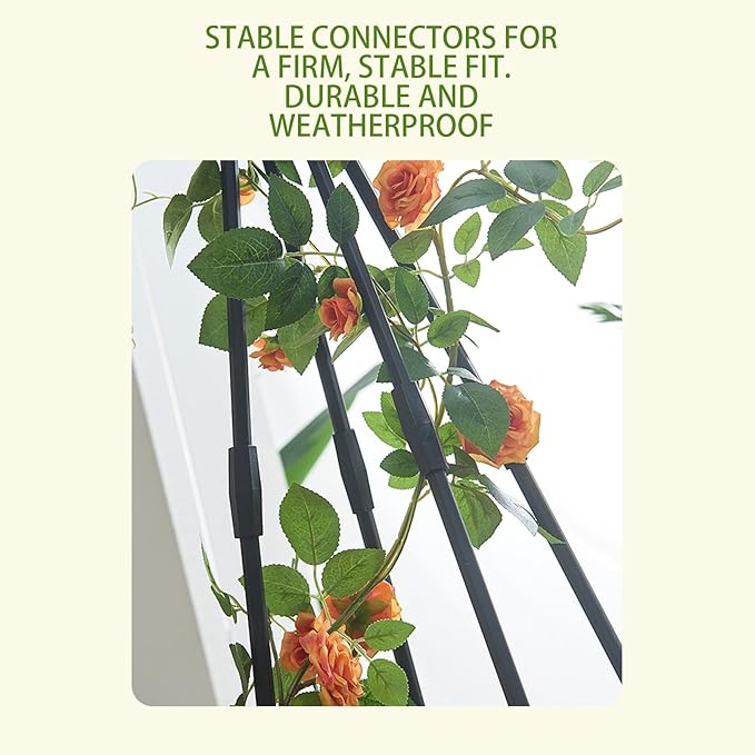 Garden Trellis for Climbing Plants Metal Plant Support Plants Climbing Trelli Frame Rustproof Obelisks Clematis Support for Pots Plant Rose Tomato Cucumber Flowers Grape Pea