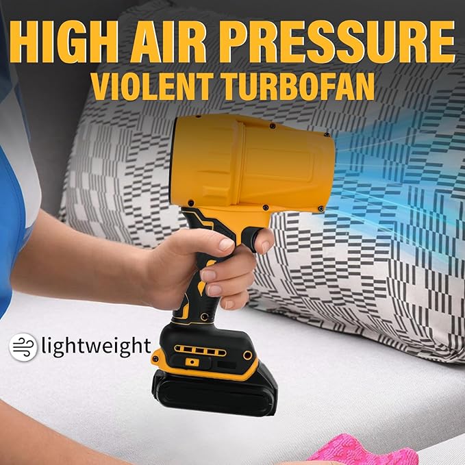 Cordless Leaf Blower for Dewalt 20v Battery Brushless Dust Blower30000 RPM Mini Dry Blowers Fan Handheld Electric Dust Blowers for Home Cleaning Car Outdoor(Tool Only)