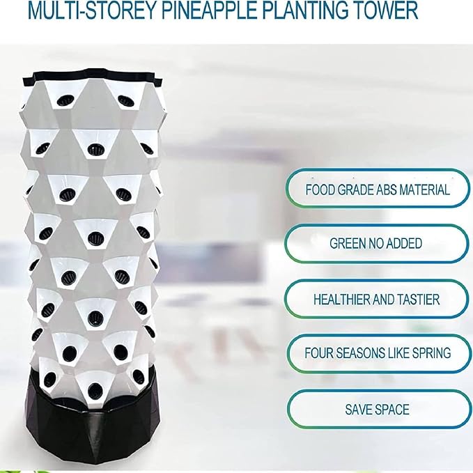 Hydroponics Growing kit 48/64/80Holes Vertical HydroponicTower Self-Watering Growing kitIndoor Planting Vegetable Garden Germination Kit with Water Pump Net Pots(8floors)