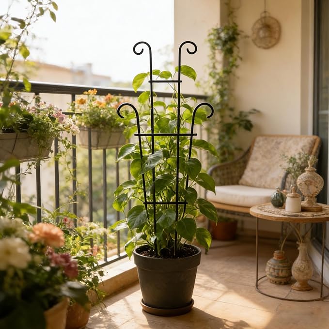 Plant Stand - Rust-Proof Stem Trellis - Garden Trellis for Climbing Plants | for Pothos Ivy Fruit Vegetable Cucumber Bean Flower Pots Planter House