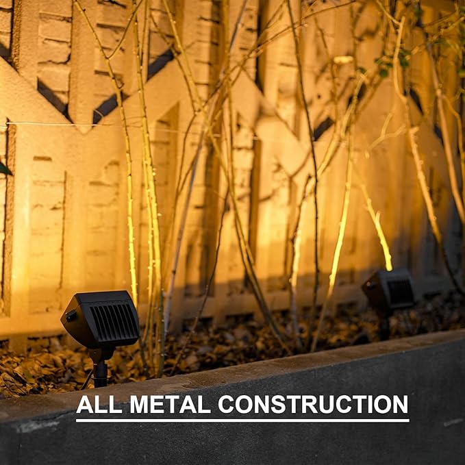 GOODSMANN Lighting LED Wall Wash Flood Landscape Lighting 18W Die-Cast Aluminum Outdoor Lights Weatherproof 2700K Warm Lights Low Voltage Lights Brown 9920-4675-01