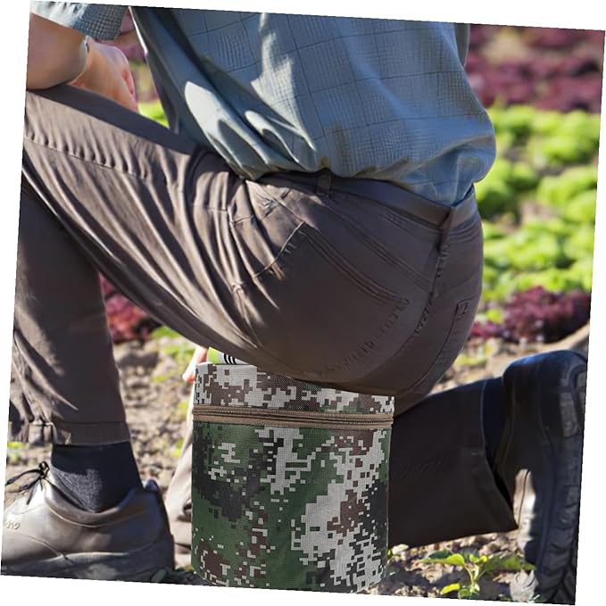 Kisangel Portable Small Farming Foam Stool with 25cm Height and Pocket Outdoor Garden and Camping Seat for Gardening and Field Work Lightweight Reusable Kneeling Stool Random Style