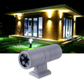 Double Head Up and Down Irradiation Outdoor Wall Washer Lights Spotlight Led Beam Light IP65 Waterproof Villa Courtyard Pillar Lamp 220V Exterior Landscape Lighting(Yellow24w)