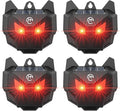 Solar Coyote Deterrent Predator Lights - Nocturnal Animal Repeller with Red LED Flashing Lights for Chicken Coop Yard &amp Garden Protection Against Raccoons Foxes Deer Skunks Hawks