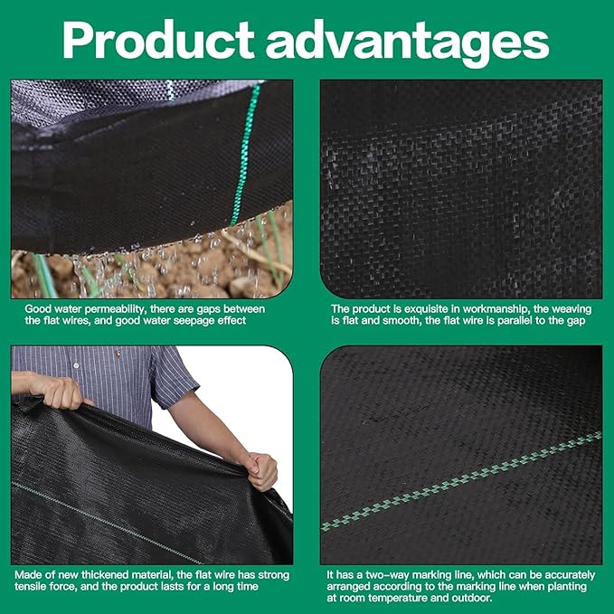 3FT x 500FT Weed Barrier Landscape Fabric Premium Heavy Duty Woven Garden Ground Cover Weed Block Control Mat Cloth for Gardening Planting Farming Landscaping Flower Bed Driveway